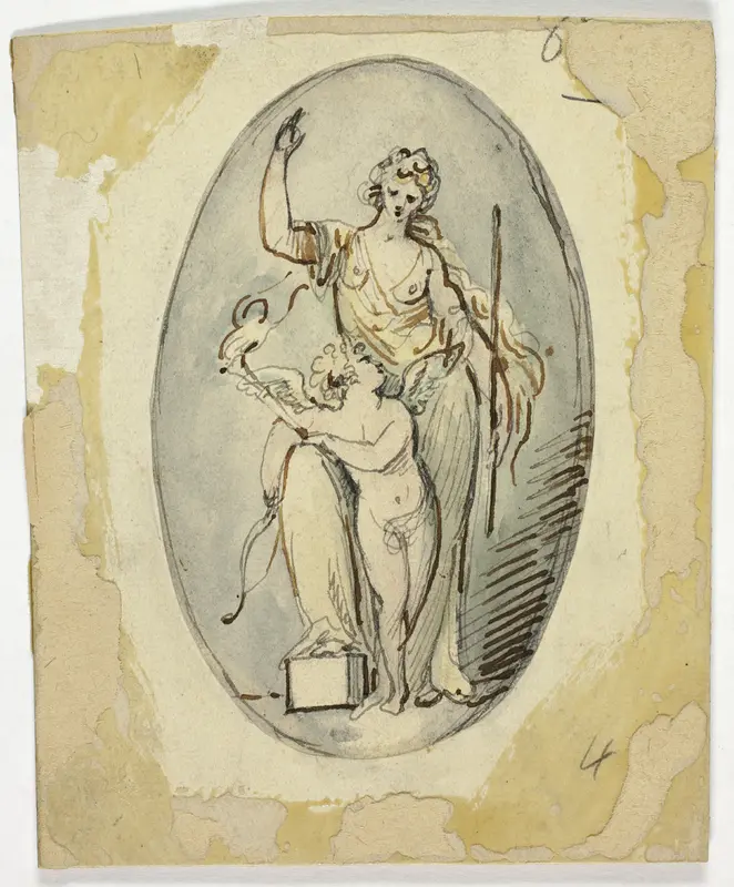Venus and Cupid Wall Art by Style of William Hamilton - High-Resolution Digital Print