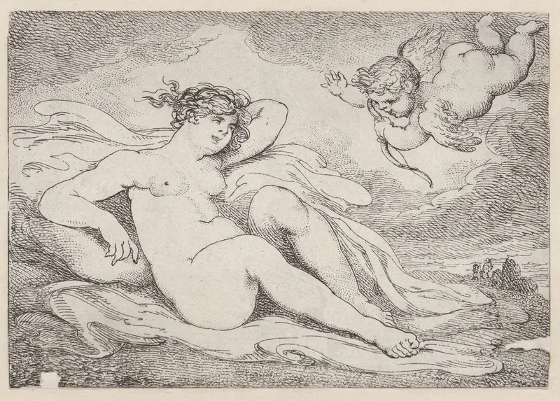 Venus and Cupid Wall Art by Thomas Rowlandson - High-Resolution Digital Print