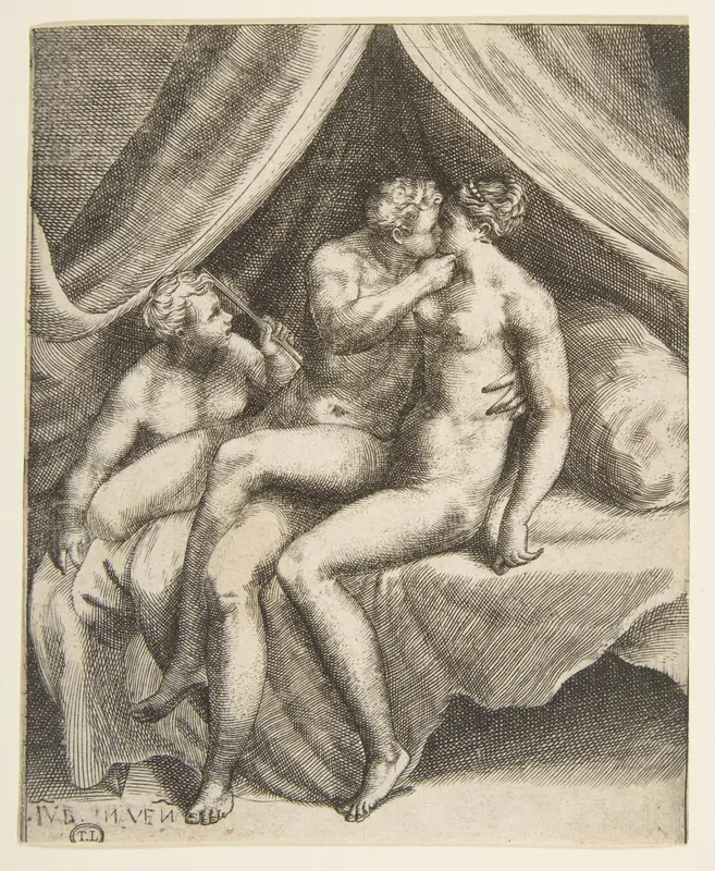 Venus and Mars, from "The Loves of the Gods" Wall Art by Giulio Bonasone - High-Resolution Digital Print