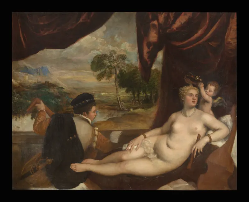 Venus and the Lute Player Wall Art by Titian - High-Resolution Digital Print