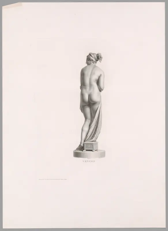Venus, Back View, from Oeuvre de Canova Wall Art by Antonio Canova - High-Resolution Digital Print