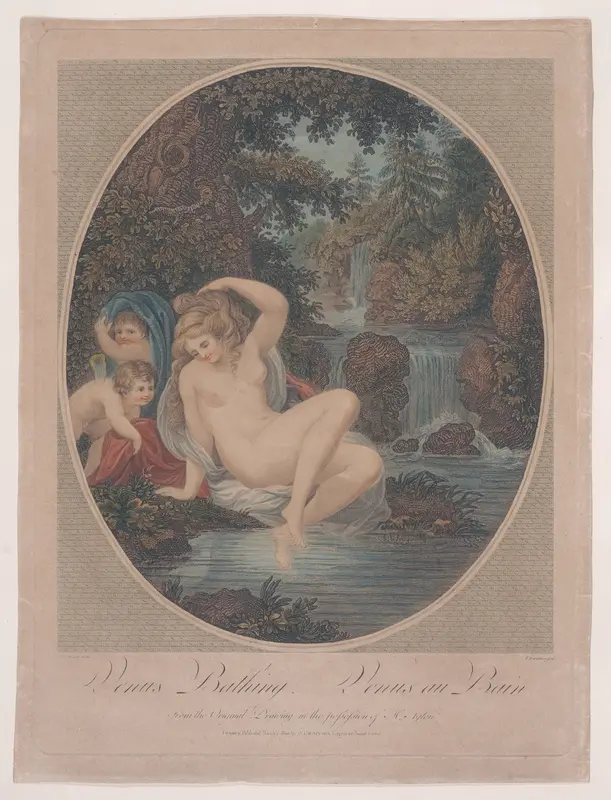 Venus Bathing Wall Art by Francesco Bartolozzi - High-Resolution Digital Print