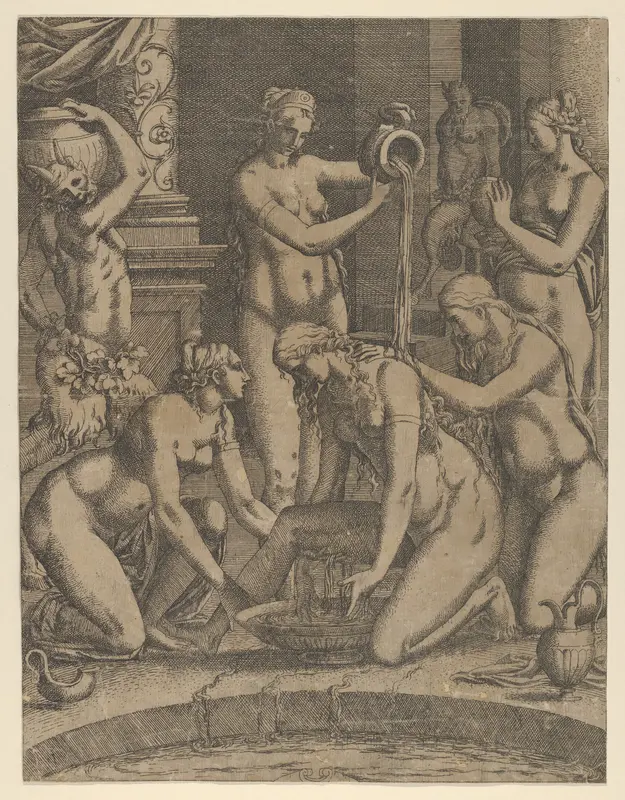 Venus Bathing Attended by Nymphs