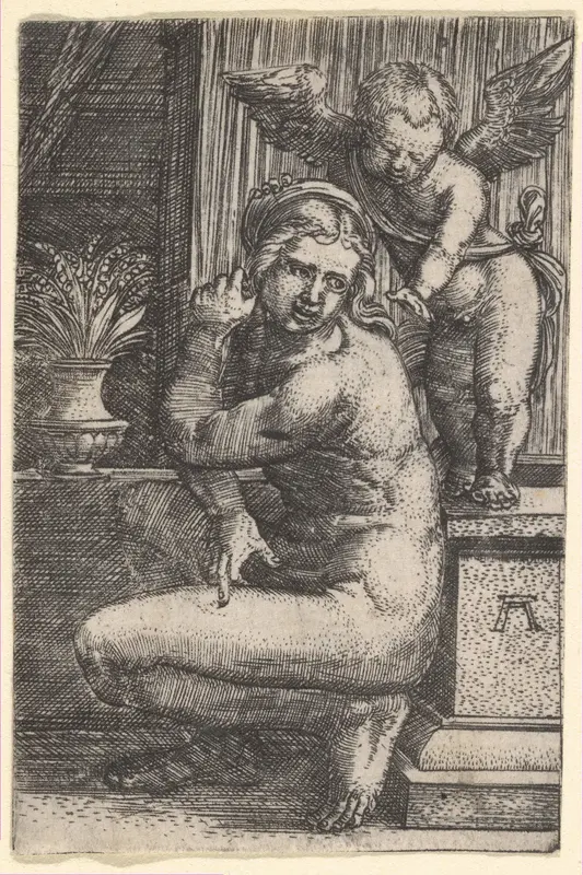 Venus Crouching Wall Art by Albrecht Altdorfer - High-Resolution Digital Print