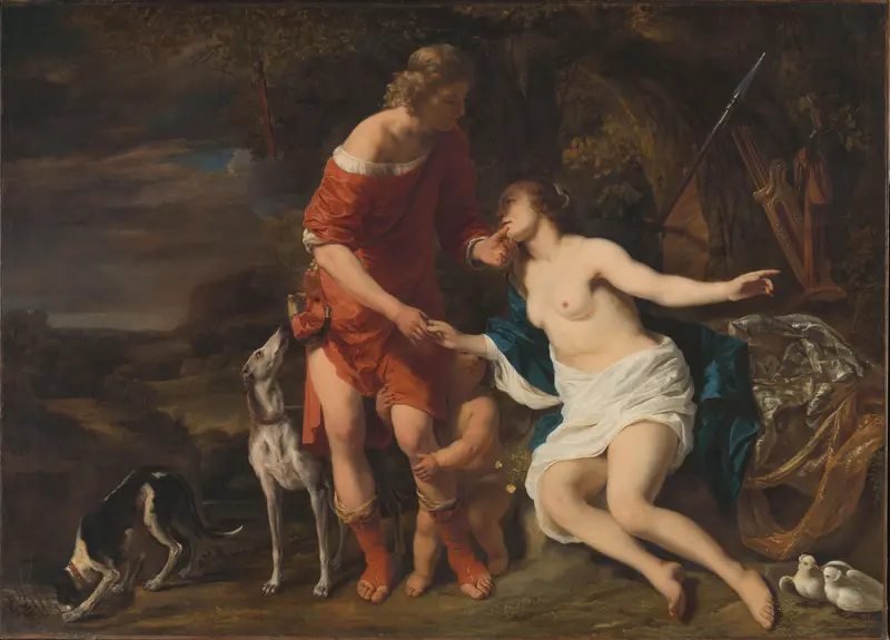 Venus en Adonis Wall Art by Ferdinand Bol - High-Resolution Digital Print