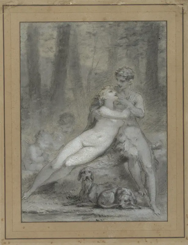 Venus en Adonis Wall Art by Pierre Prud'hon - High-Resolution Digital Print