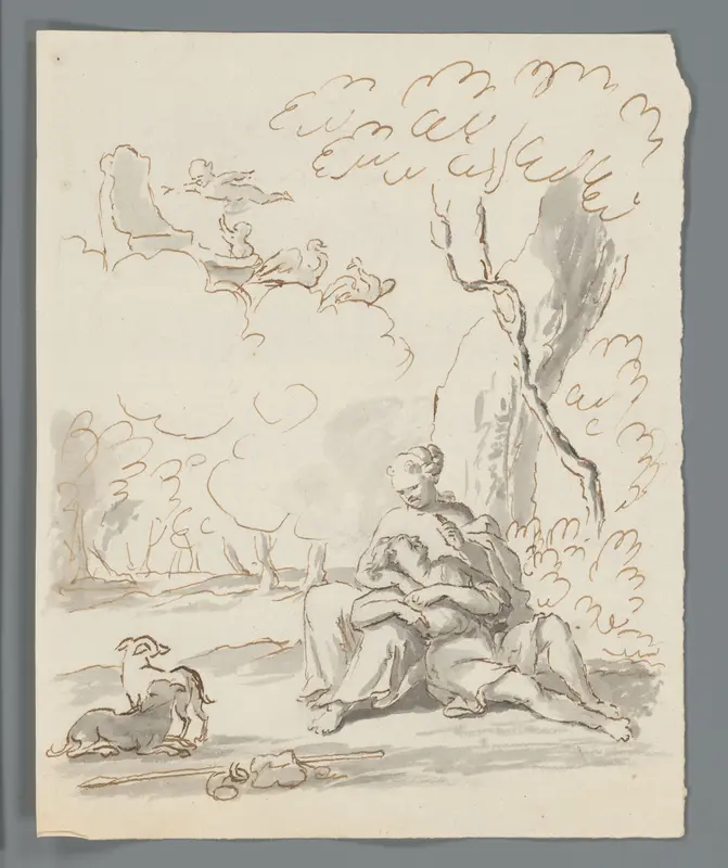 Venus en Adonis Wall Art by Matthijs Balen (1684-1766) - High-Resolution Digital Print