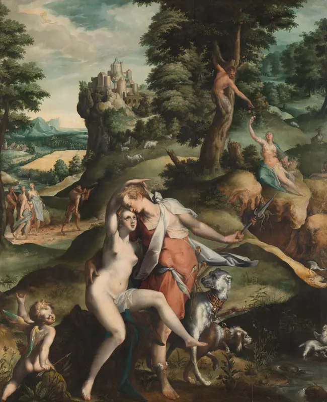 Venus en Adonis Wall Art by Bartholomeus Spranger - High-Resolution Digital Print