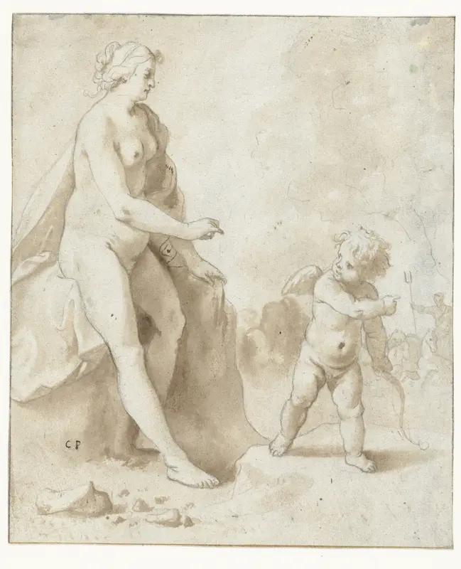 Venus en Amor Wall Art by Cornelis van Poelenburch - High-Resolution Digital Print