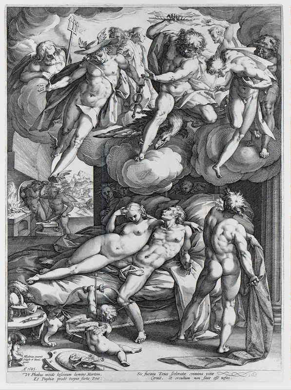 Venus en Mars betrapt door Vulcanus Wall Art by Anthonie Blocklandt - High-Resolution Digital Print