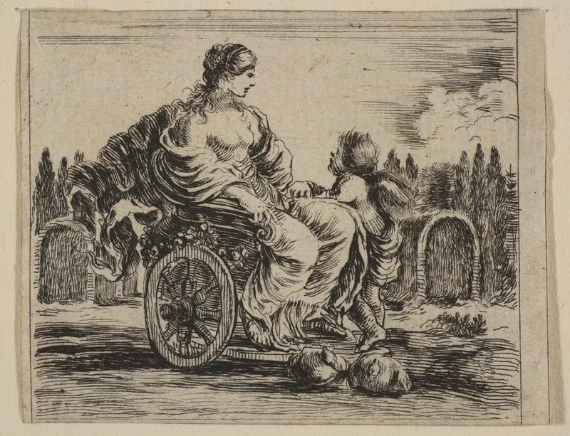 Venus, from 'Game of Mythology' (Jeu de la Mythologie) Wall Art by Stefano della Bella - High-Resolution Digital Print
