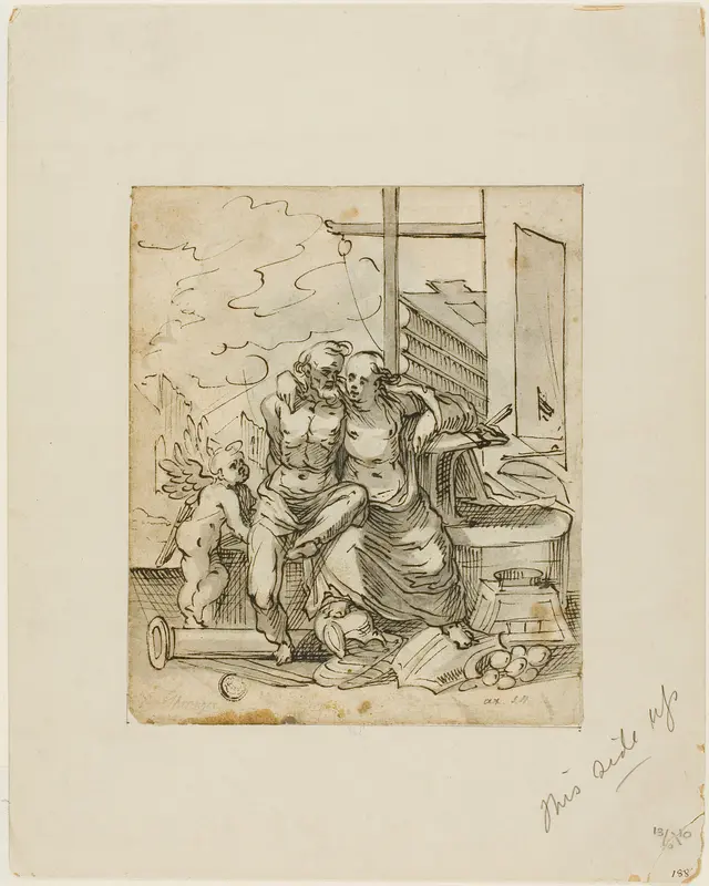 Venus in Vulcan's Forge (recto); Geometry (verso) Wall Art by Hermann Weyer - High-Resolution Digital Print