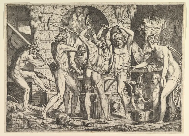 Venus in Vulcan's Forge Wall Art by Léon Davent - High-Resolution Digital Print