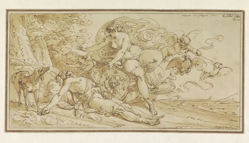 Venus Lamenting the Death of Adonis Wall Art by Giuseppe Cades - High-Resolution Digital Print