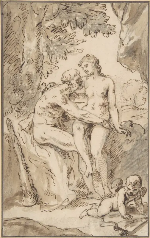 Venus, Mars, and Cupid Wall Art by Anonymous, French, 18th century - High-Resolution Digital Print