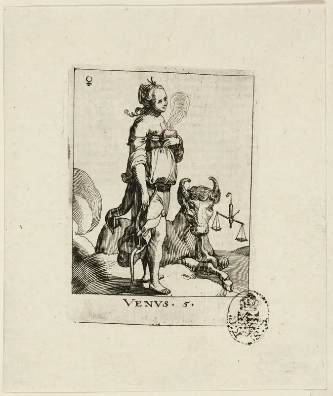 Venus, plate five from Der VII Planeten Wall Art by Conrad Meyer - High-Resolution Digital Print