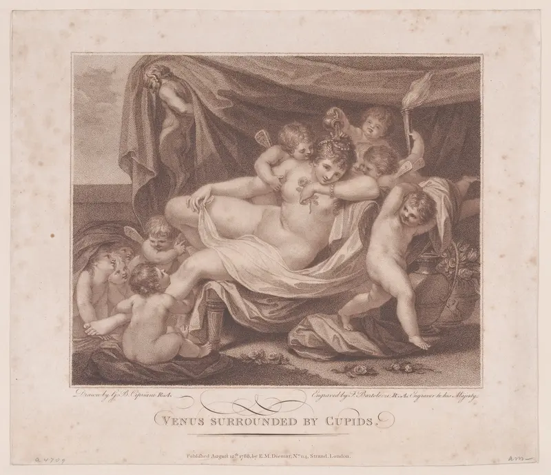 Venus Surrounded by Cupids Wall Art by Francesco Bartolozzi - High-Resolution Digital Print