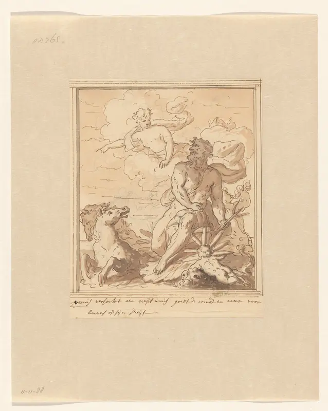 Venus vraagt Neptunus goede wind voor Aeneas' reis Wall Art by Mattheus Terwesten - High-Resolution Digital Print
