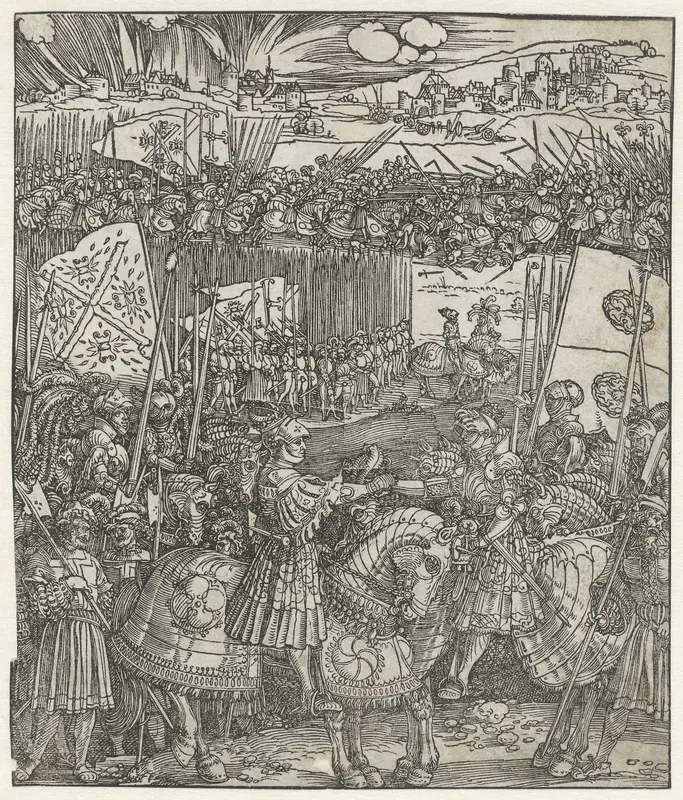 Verbond van keizer Maximiliaan I met Hendrik VII van Engeland Wall Art by Albrecht Dürer - High-Resolution Digital Print