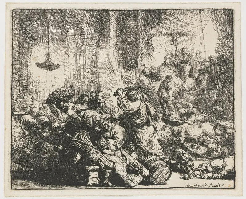 Verdrijving van de wisselaars uit de tempel Wall Art by Unknown - High-Resolution Digital Print