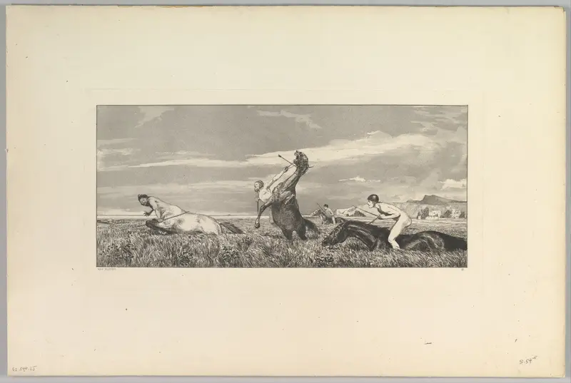 Verfolgter Centaur, from the series Intermezzi Wall Art by Max Klinger - High-Resolution Digital Print