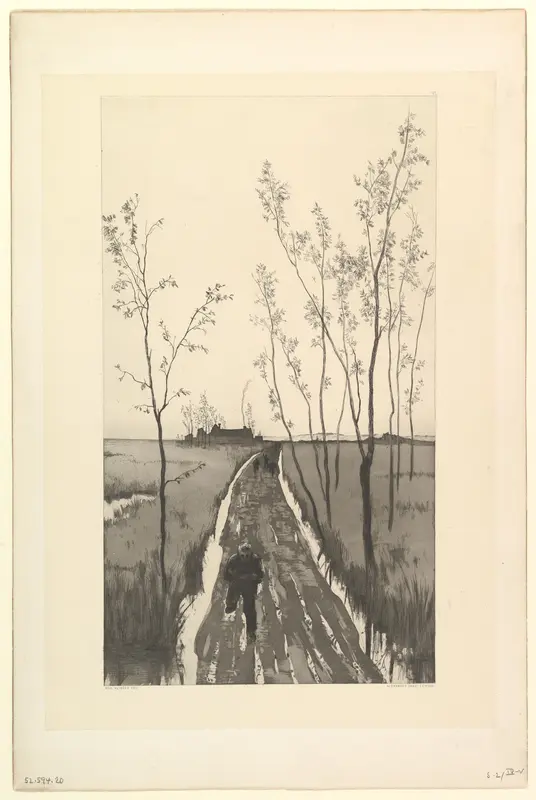 Verfolgung, from the series Radierte Skizzen Wall Art by Max Klinger - High-Resolution Digital Print