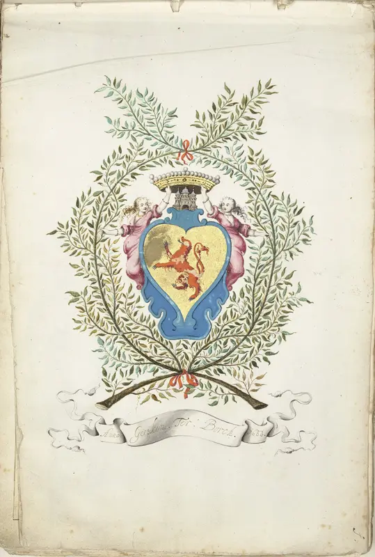 Verfraaid wapen van de familie Ter Borch Wall Art by Unknown - High-Resolution Digital Print