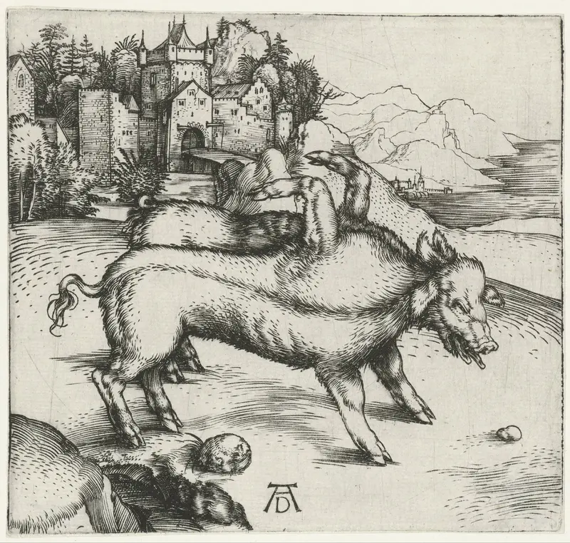 Vergroeide zwijnen Wall Art by Unknown - High-Resolution Digital Print