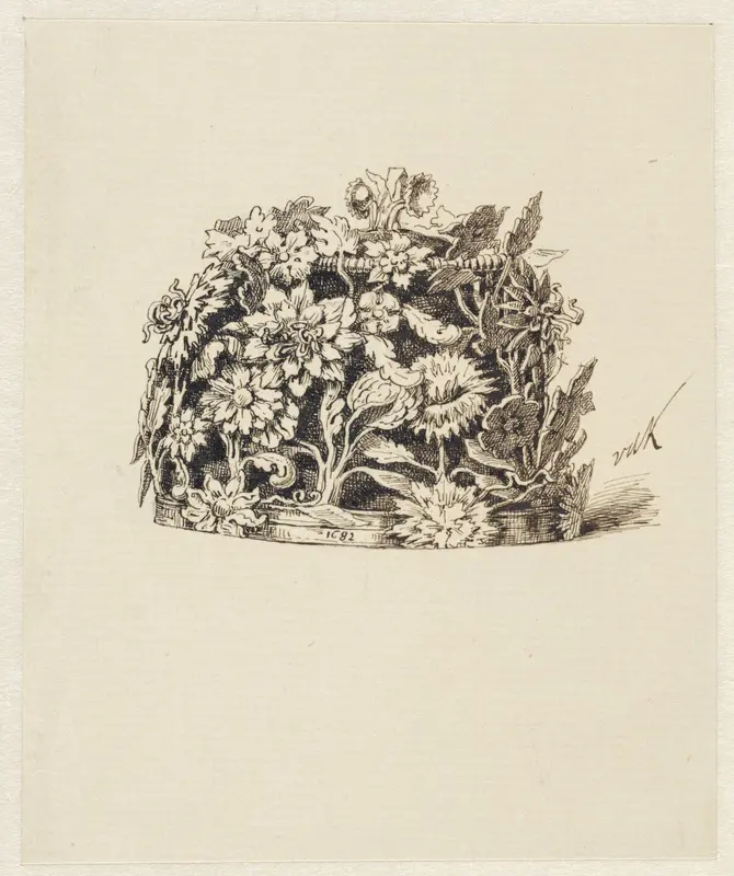 Verguldzilveren bruidskroon Wall Art by David van der Kellen (1827-1895) - High-Resolution Digital Print