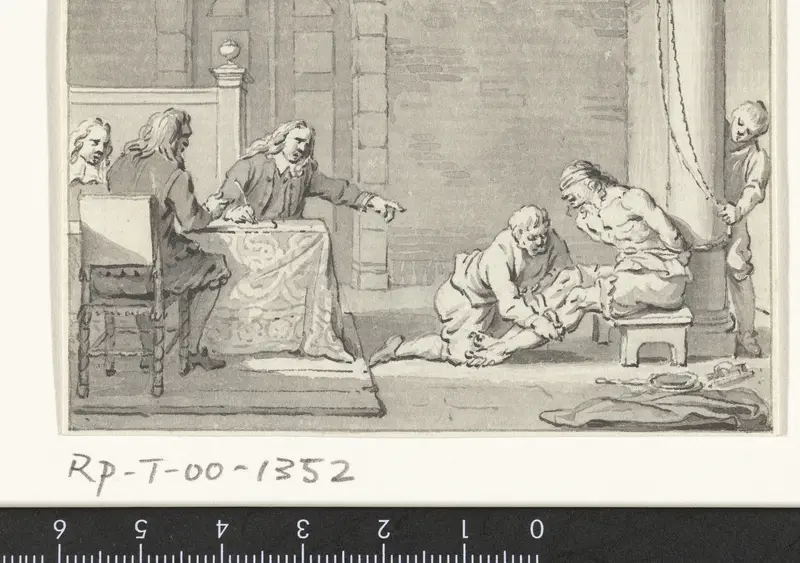 Verhoor en marteling van Cornelis de Witt, 1672 Wall Art by Jacobus Buys - High-Resolution Digital Print