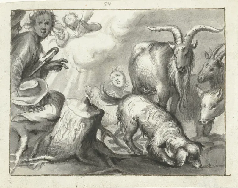 Verkondiging aan de herders Wall Art by Moses ter Borch - High-Resolution Digital Print