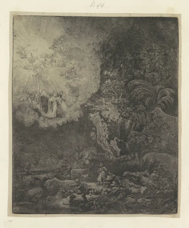 Verkondiging aan de herders Wall Art by Henry Louis Basan - High-Resolution Digital Print