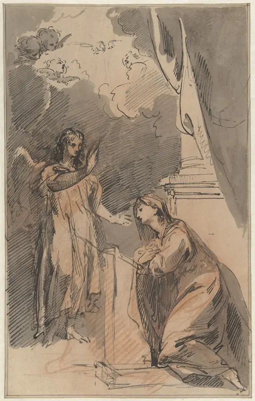 Verkondiging aan Maria Wall Art by Jacob de Wit - High-Resolution Digital Print