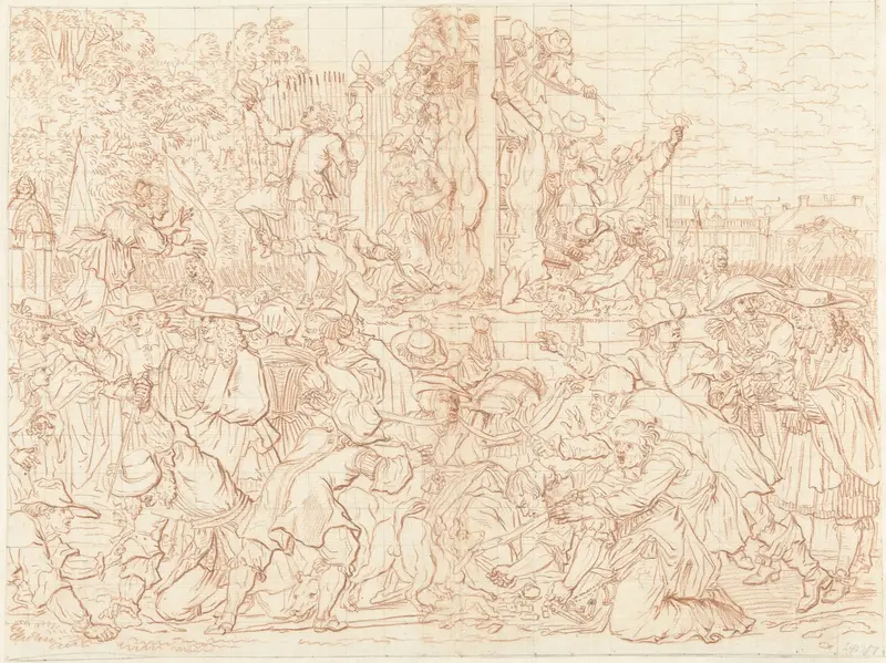 Verminking van de lichamen van de gebroeders de Witt, 1672 Wall Art by Bernard Picart - High-Resolution Digital Print