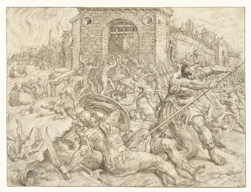 Verovering van Carthago door Scipio Africanus Wall Art by Gerard van Groeningen - High-Resolution Digital Print