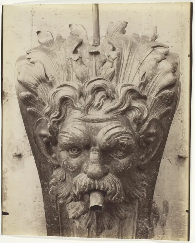 Versailles, Cour de Marbre, Fontaine Wall Art by Jean-Eugène-Auguste Atget - High-Resolution Digital Print
