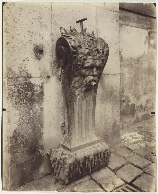 Versailles, Fontaine dans la Cour de Marbre Wall Art by Jean-Eugène-Auguste Atget - High-Resolution Digital Print