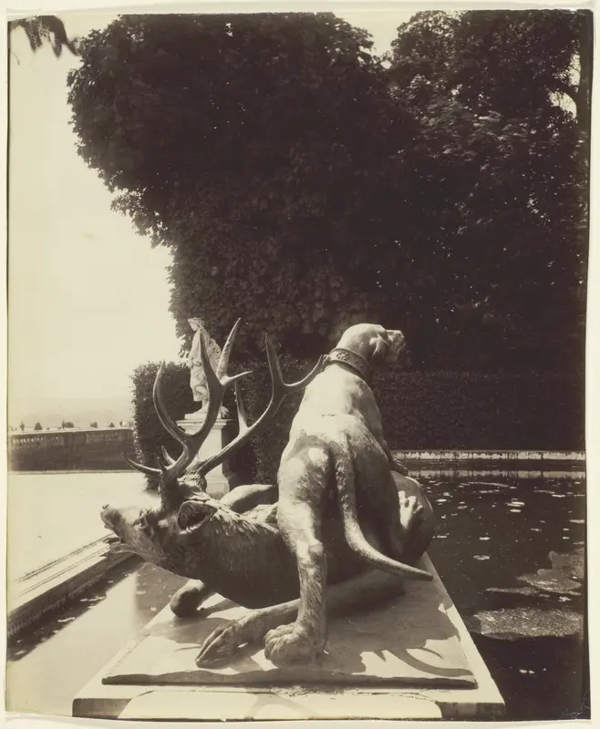 Versailles, Fontaine de Point du Jour, (Limier Abattant un Cerf par Houzeau)