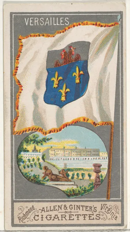Versailles, from the City Flags series (N6) for Allen & Ginter Cigarettes Brands Wall Art by Allen & Ginter - High-Resolution Digital Print