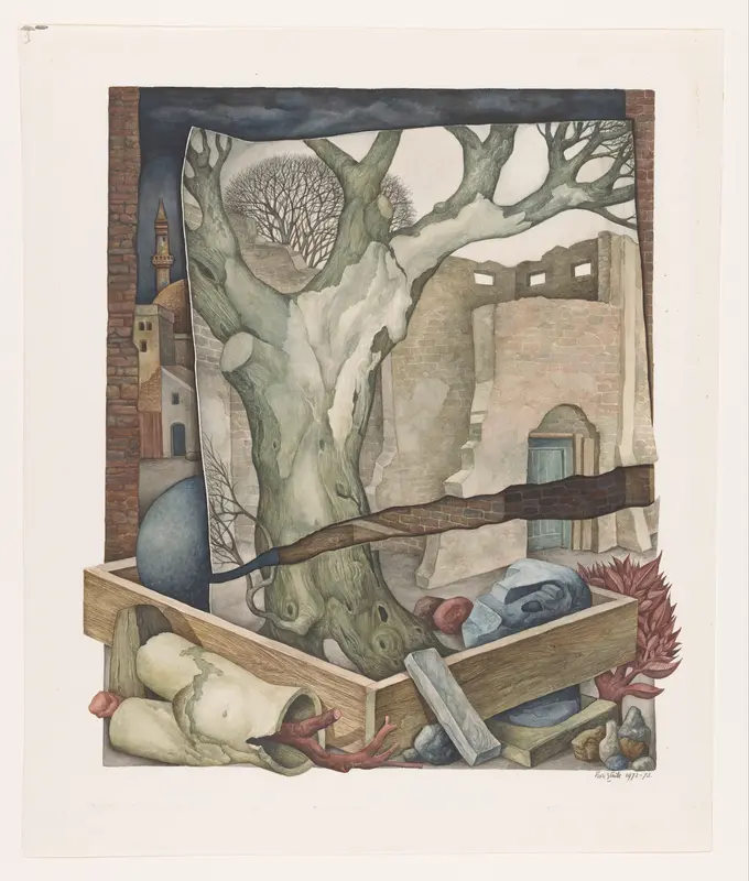 Verscheurd papier in een stad Wall Art by Unknown - High-Resolution Digital Print