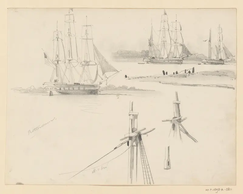 Verschillende schepen te Rotterdam Wall Art by Willem Anthonie van Deventer - High-Resolution Digital Print
