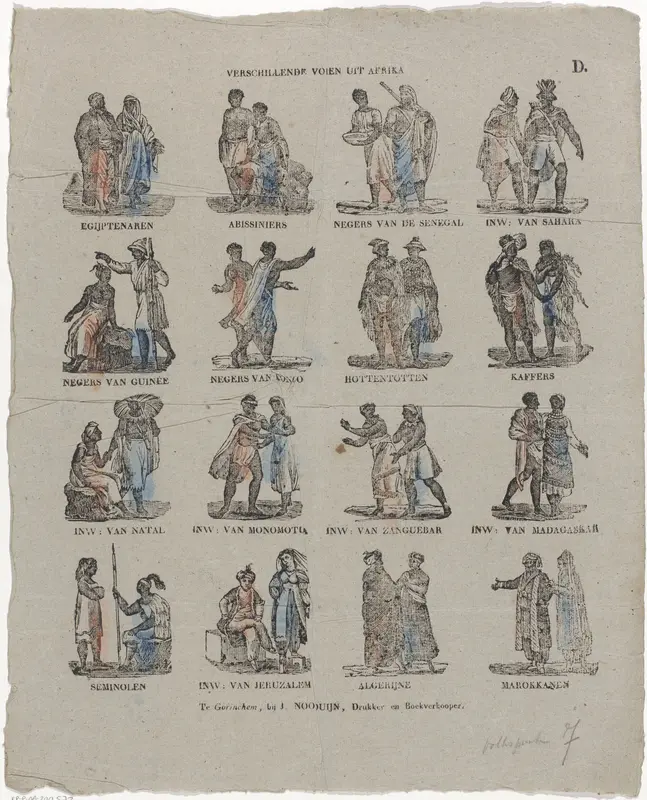 Verschillende volken uit Afrika Wall Art by Unknown - High-Resolution Digital Print