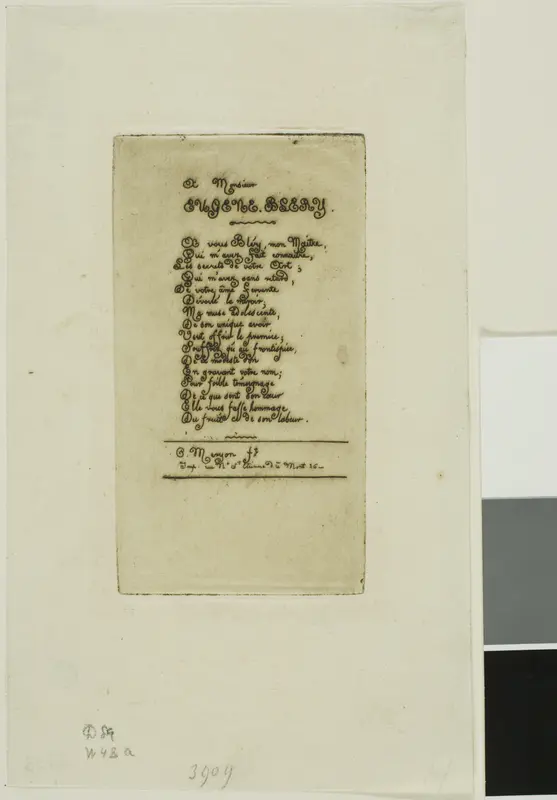 Verses Dedicated to Eugène Bléry, No. 2