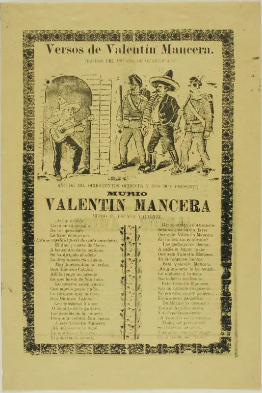 Verses of Valentin Mancera Wall Art by José Guadalupe Posada - High-Resolution Digital Print