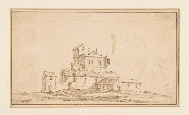 Versterkte boerderij in vlak terrein Wall Art by Gabriel Perelle - High-Resolution Digital Print