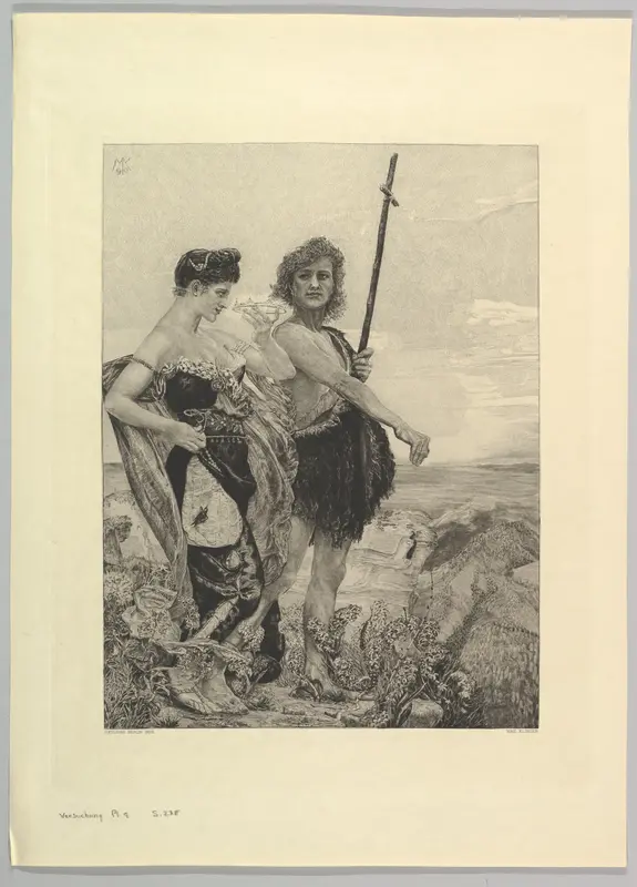 Versuchung, from the series Vom Tode Zweiter Teil Wall Art by Max Klinger - High-Resolution Digital Print
