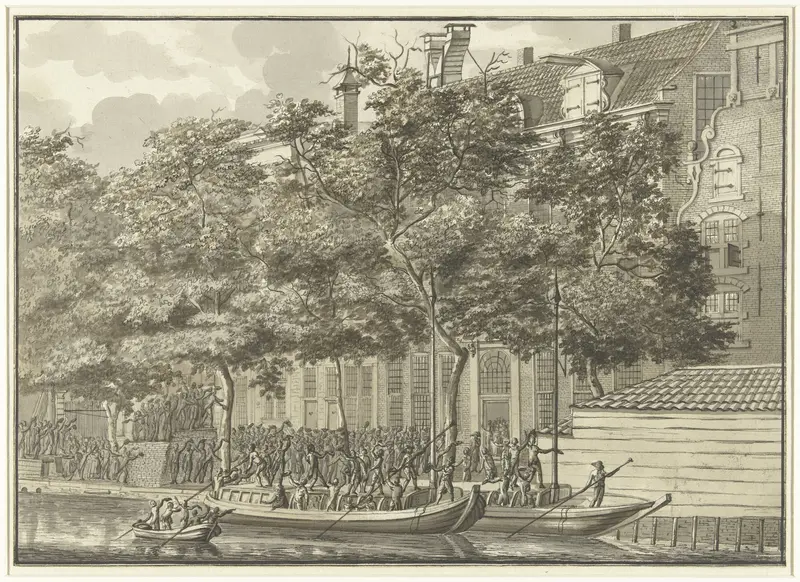 Vertrek van de Amsterdammers naar Utrecht, 1787 Wall Art by Unknown - High-Resolution Digital Print