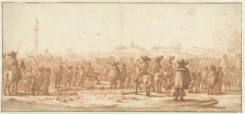 Vertrek van koning Karel II uit Scheveningen naar Engeland, 1660 Wall Art by anonymous - High-Resolution Digital Print