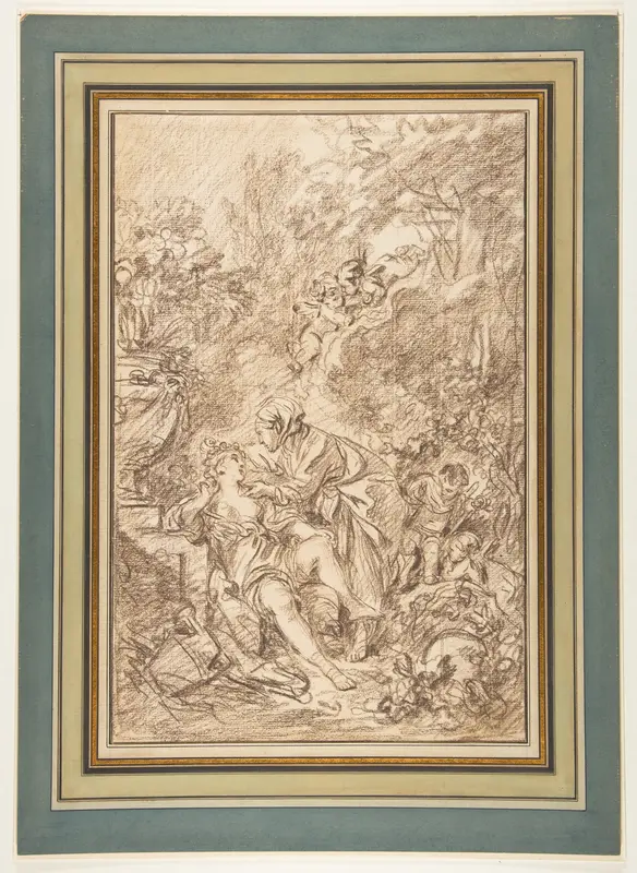 Vertumnus and Pomona Wall Art by François Boucher - High-Resolution Digital Print