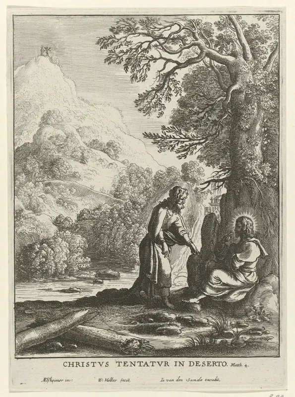 Verzoeking van Christus in de wildernis Wall Art by Unknown - High-Resolution Digital Print